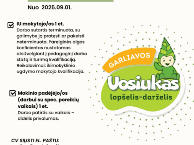 Laisvos darbo vietos